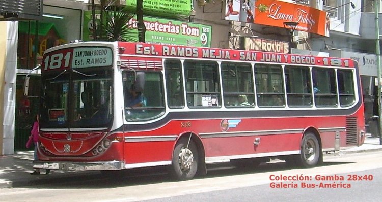 Mercedes-Benz OH 1621 L - Metalpar - Siglo XXI
DRR 125
Línea 181 - Interno 212
Fin para el Tango y Milonga, se dieron de baja estos últimos dinosaurios, y aún sin reemplazo

Colección: Gamba 28x40

http://galeria.bus-america.com/displayimage.php?pos=-26668
http://galeria.bus-america.com/displayimage.php?pos=-26830

Palabras clave: Gamba / 181