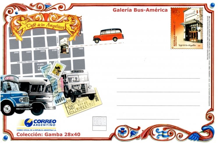 Tarjeta postal
Tarjeta postal emitida por Correo Argentino
Consta en los créditos la colaboración de Aníbal Trasmonte

Colección: Gamba 28x40 
Palabras clave: Gamba / varios