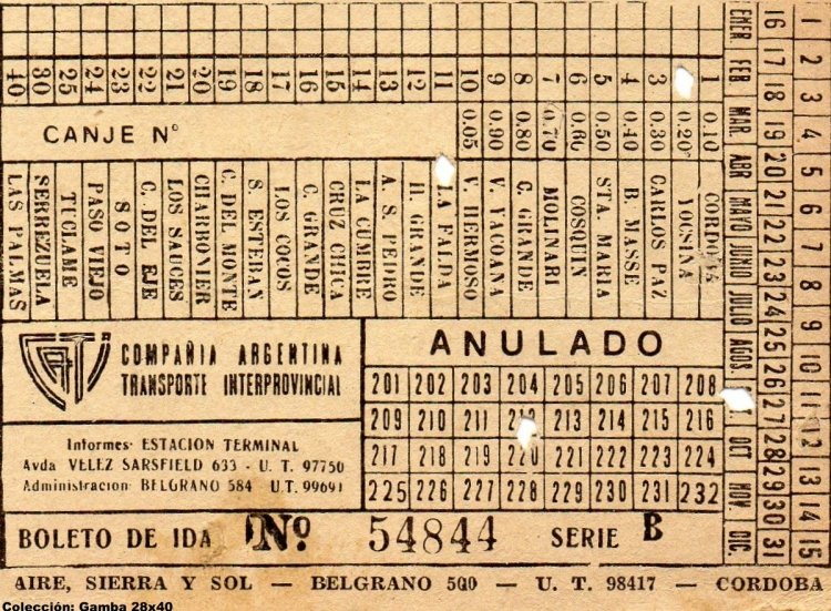 C.A.T.I. - Boleto
Boleto de la empresa C.A.T.I., antecesora de C.O.T.I.L.
Palabras clave: Gamba / CATI