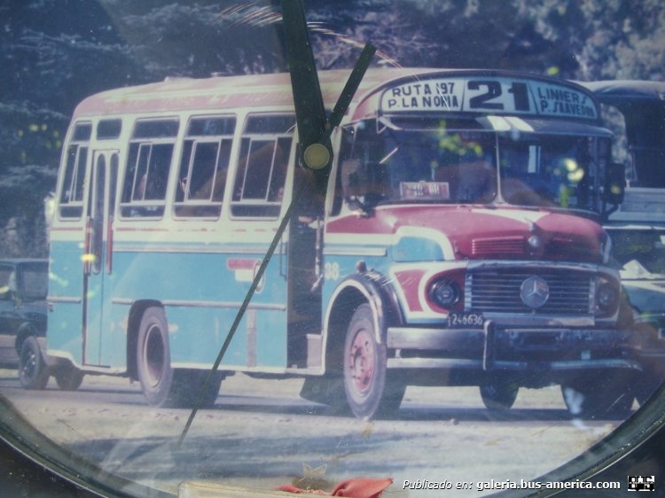 Mercedes-Benz LO 1114 - Ala - Empresa de Transporte Teniente General Roca
C 1246636 - VOK 683
Línea 21 - Interno 38
Clasiquísima imagen de la Linea 21 a principios de los ´80, con este Ala, en este caso de puerta recta. La foto pertenece a Rodolfo José Corbalan.
