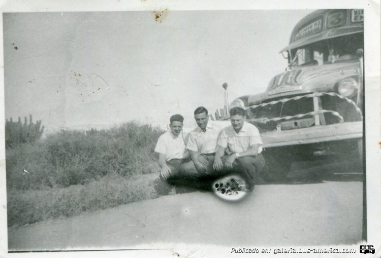 Chevrolet (G.M.C.) - La Estrella - Transporte Colectivo La Cabaña
Línea 3 (hoy 242), en postal clásica de ablande. 

Foto aportada por la Familia Luchetti
