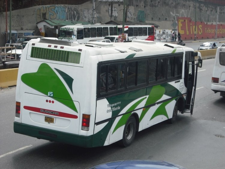 Mercedes-Benz OF-1318 - Busscar El Buss 320 (en Venezuela) - C.U. Caracas - Los Teques A.C. 015
AG264X
Virgen María. Ex. 0600 de Colectivos Tierra Firme. Reformado en el frente con careta de Encava, remotorizado con motor Cummins y caja Allison. Cubriendo la ruta vía San Diego de Los Altos.
Palabras clave: Busscar Mercedes-Benz