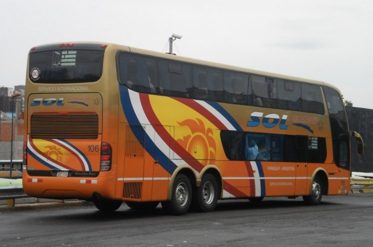 Mercedes-Benz O-500RSD - Marcopolo Paradiso G6 1800DD (de Paraguay) - Sol Del Paraguay 106
BBE-016
Llegando a Retiro luego de un largo viaje (Circulando en Argentina)
Palabras clave: Marcopolo Paradiso G6 1800DD Mercedes-Benz Internacional