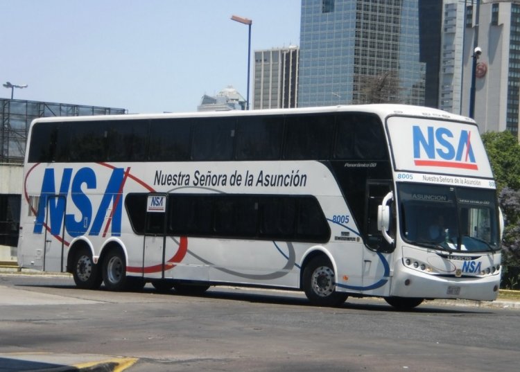Scania K380 - Busscar PanorâmicoDD (para Paraguay) - NSA Nuestra Señora de La Asunción 8005
BBB-193

N.S.A. unidad 8005

Llegando para embarcar hacia La Asunción (Circulando en Argentina)
Palabras clave: Scania Busscar Internacional