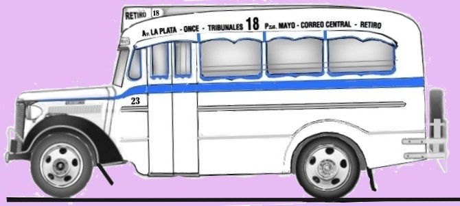Oldsmobile (G.M.C.) - Galbiatti y Fracchia - Línea 18
Línea 18 (Ex Línea 27)

Dibujo realizado por: Arnaldo Francisco Sábatto
