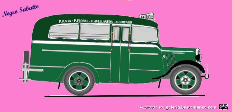 Linea 44  Ex Linea 5 Chevrolet 1934  Carrocería  La Maravilla DIBUJO Interno 9
Linea 44 Ex Linea 5, de Primera Junta a Estación Tapiales, con 24 coches, Inaugurada en marzo de 1931, Habilitada el 27 de marzo de 1935, Incautada por la CTCBA el 19 de octubre de 1942, Tenencia CTCBA 1 de diciembre de 1942, numero 44 el9 de enero de 1944.-
