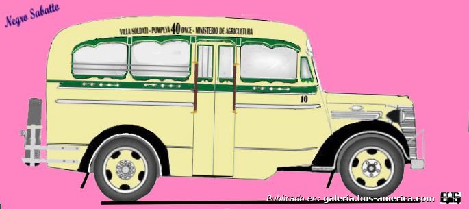 Linea 40 Chevrolet 1938  Carrocería Puletti DIBUJO Interno 10
