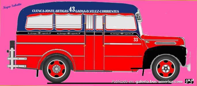 Linea 43 Ex Linea 4  Ford 1942 Carrocería Tolomei y Beneventana DIBUJO Interno 33
