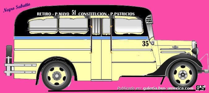 ----1  Linea 51 Ex Linea 6 Chevrolet 1936 Carroceria el Trebol Interno 35
