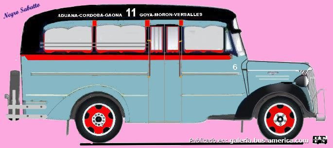 Chevrolet 1937 - Puletti - Línea 11
Línea 11 (Benos Aires), interno 6

Para conocer la historia completa de esta línea visite: 
[url=https://revista.bus-america.com/Notas/119.htm]Historia de la línea 119 de Buenos Aires, en Revistaa Bus América[/url]
