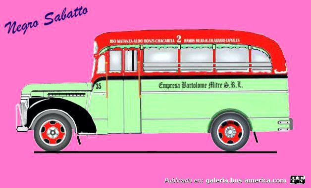   Lin 2 - 162  Bartolome Mitre S.A. Chevrolet 1941-42 Carroceria La Favorita Interno 35 

