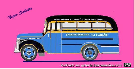 Chevrolet 1941-42 - Tolomei y Beneventana - La Cabaña
Linea 3 (Pdo. La Matanza), interno 7
