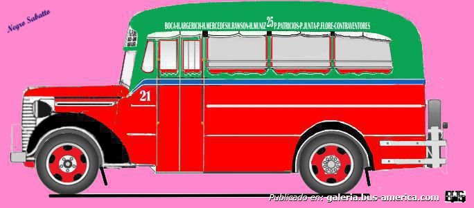 Chevrolet 1940 - Tolomei y Beneventana - Línea 25
Linea 25 (Buenos Aires), interno 21
