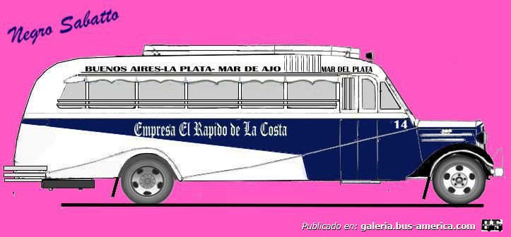 Chevrolet 1936 - Gnecco - Empresa El Rapido de La Costa
Linea 12, interno 14
