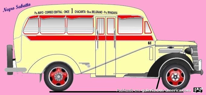Chevrolet 1938 - Gnecco - Línea 1
Línea 1 (Buenos Aires), interno 61
