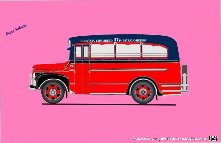 Linea 37 Studebaquer 1940 Carrocería El Trébol dibujo Interno 29
