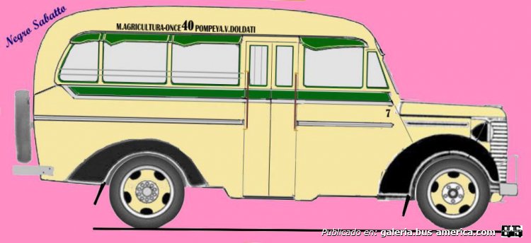 Linea 40 Chevrolet 1939 Carrocería Gnecco  Dibujo Interno 7
