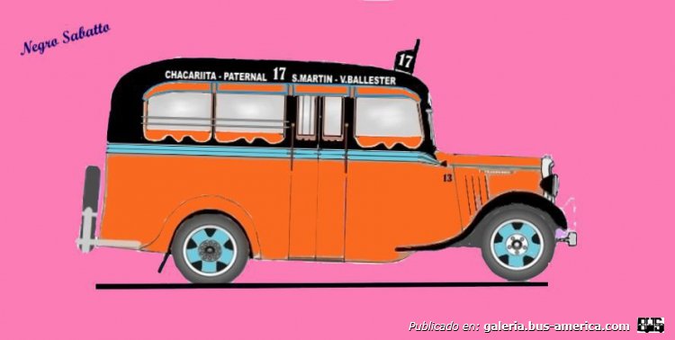 Chevrolet 1934 - La Maravilla - Línea 17
Línea 17 (Buenos Aires), interno 13

Línea 6 de Chacarita a Villa Ballester. Inaugurada en junio de 1932. 
Linea 17, 37 coches, Habilitada el 11 de julio de 1934, 
Incautada por la CTCBA el 22 de enero de 1943, no restablecida.-
