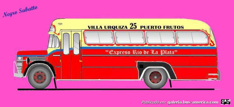 ! Linea 25 Expreso Rio de La Plata Volvo 1947 Carroceria El Indio
