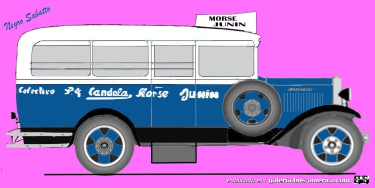  Colectivo P.4 Candela Chevrolet 1930 Carroceria Gnecco - Candela - Morse - Junin
