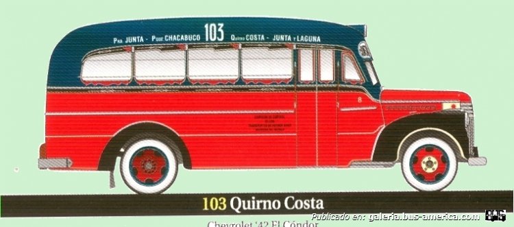  Linea 103 Quino Costa Chevrolet 1942 Carrocería El Cóndor Dibujo de Aníbal Trasmonte
