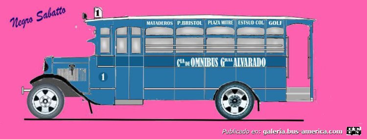   Linea 1 Companñia Omnibus.General.Alvarado Ford 1934 Carroceria Vaccaro.Interno 1
