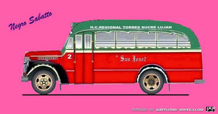   Linea 2-502 Empresa San Jose Chevrolet 1941 Carroceria El Condor comunal de Lujan Interno 2
