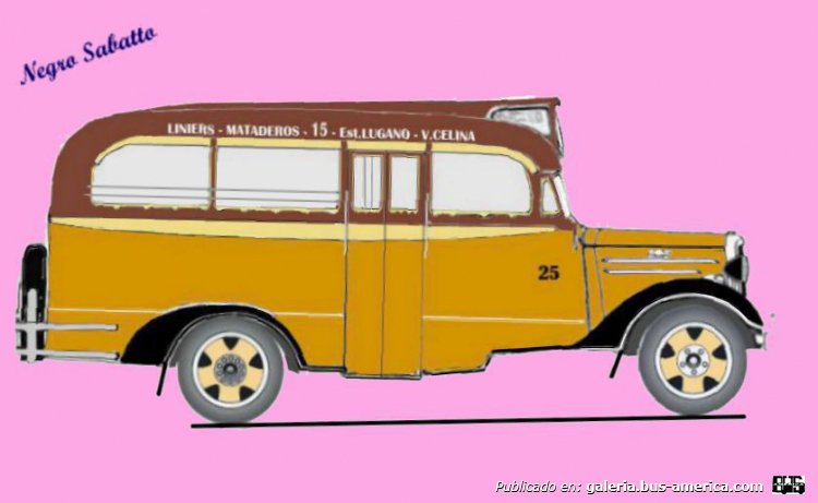 Chevrolet 1936 - Marrugat - Línea 15
Linea 15 (Buenos Aires), interno 25
