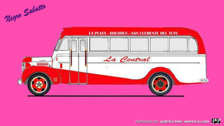 Dodge 1946 - Rusca - La Central
Linea 220 (Prov.Buenos Aires), interno 1
San Clemente del Tuyu, Dolores, La Plata 

Basado en fotografía colección de [url=http://busarg.com.ar/fotogaleria/displayimage.php?pos=-10078]Daniel Batlle[/url], gestión Daniel Cocchetti, para Busarg
