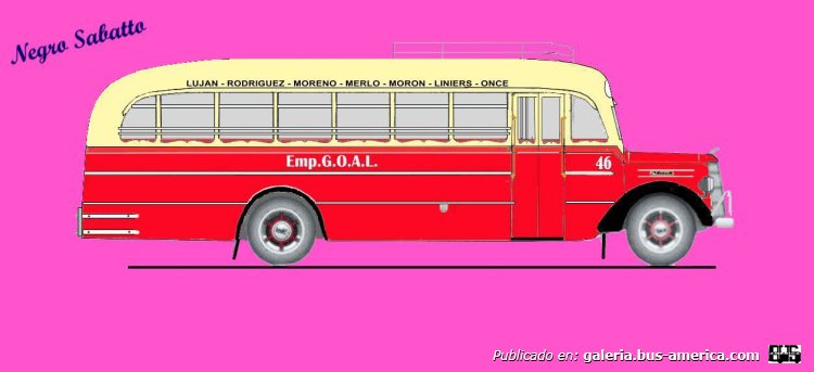 Mack 1938 - Martin - GOAL Grandes Omnibus a Lujan
Linea 2 (Buenos Aires)

En uno como el del dibujo viaje a Lujan con mi mama.
