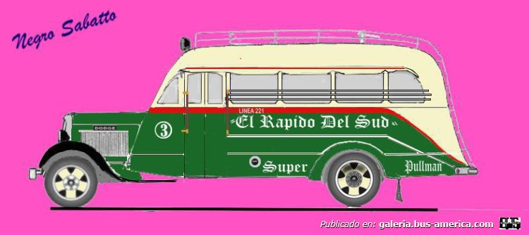   Linea 221 El  Rapido del Sud Dodge 1934  Carroceria Faschini  Interno 3
