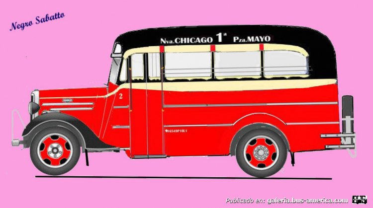 Chevrolet Master - Marrugat - Línea 1ª
Línea 1ª(Buenos Aires), interno 2

"Linea La Primera Ex 1 de Mataderos a Plaza Colon, Inaugurada el 24 de septiembre de 1928, Habilitada el 17 de julio de 1937, compuesta por 124 Unidades, incautada por CTCBA el 5 de febrero de 1943, entre su inauguración el 24 de septiembre de 1928 y su habilitación el 17 de julio de 1937 perdieron el numero 1 y les hubiera tocado el numero 60 o 70 y la inscribieron por tal motivo como La Primera"
