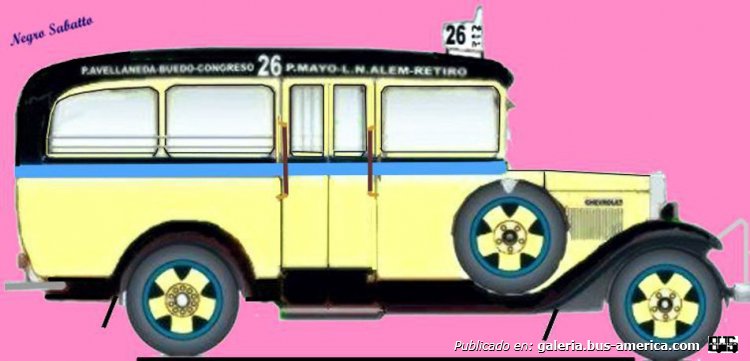 Chevrolet 1933 - Línea 26
Linea 6 (Buenos Aires), de Estación Retiro a Parque  Avellaneda, con 41 coches, Inaugurada en mayo de 1931, 
Linea 26 (Buenos Aires). Habilitada el 3 de octubre de 1934,
Incautada por la CTCBA el 11 de marzo de 1943, 
Restablecida el 11 de marzo 1943
Línea 226 (Buenos Aires), TBA la renumerada el 4 de mayo de 1952
Línea 226 (Buenos Aires), 8 de julio de 1955 cedida a sus trabajadores
Línea 226 (Buenos Aires), sin fecha precisa se crea M. O. Nº 226 C.I.S.A. recuperó parcialmente sus colores originales
Linea 56 (Buenos Aires), reestablecida el 2 de enero de 1969
Línea 56 (Buenos Aires), en 1978 operada como M. O. Autopista S.A. de T.
Línea 56 (Buenos Aires), septiembre de 1992 ¿caducan o quiebra? operador anterior, pasa a ser operada por Emp. de Transp. Fournier S.A.C.I.
Línea 56 (Buenos Aires), 21 agosto de 1998 concesión revocada a Emp. de Transp. Fournier S.A.C.I.
Línea 56 (Buenos Aires), 22 de agosto de 1998, UTE T. Ideal San Justo S.A., Doscientos Ocho T.A. S.A. (DOTA), T. Ideal San Justo S.A., La Vecinal de Matanza S.A. y  Sargento Cabral S.A., precario por 60 días.
Línea 56 (Buenos Aires), diciembre de 1998, D.O.T.A. S.A. (provisorio).
Línea 56 (Buenos Aires), 23 de marzo de 1999, DOTA S.A. (definitivo).
Línea 56 (Buenos Aires), octubre 2002, pasa a Lope de Vega S.A. (subsidiaria de DOTA)
