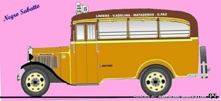 British Bedford 1934 - Puletti - Línea 16
Linea 15 (Buenos Aires), interno 16

Linea 3, de Liniers a Villa Celina. con 25 coches,
Inaugurada en diciembre de 1932,
Línea 15, Habilitada el 19 de mayo de 1934, 
Linea de tenencia, convenio de tenencia 5 de febrero de 1943, Restablecida el 14 de febrero de 1943, 
Re incautada por la CTCBA el 31 de mayo de 1943,
La CTCBA la renumero 217
Hoy es la 117.-
