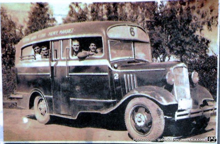Chevrolt 1934 - La Maravilla - Línea 6
[url=https://bus-america.com/galeria/displayimage.php?pid=64110]https://bus-america.com/galeria/displayimage.php?pid=64110[/url]

Linea 6 (Pdo.Moron), interno 2
Puente Marquez-Villa Leon - Gaona y la Estacion F.c de Ituzaigo
