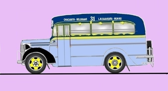 Chevrolet (G.M.C.) - Fortunato Francone - Línea 31
Línea 31  (Ex Línea 8) - Interno 29

Dibujo realizado por: Arnaldo Francisco Sábatto

http://galeria.bus-america.com/displayimage.php?pid=32678

