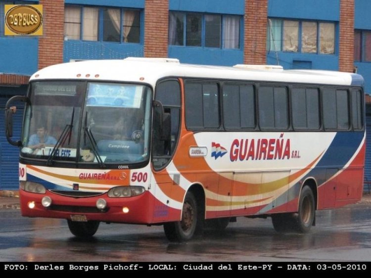 Mercedes-Benz OF 1721 - Comil Campione 3.25 (en Paraguay) - Guaireña
Foto extraida de: Dbpbuss
Autor : Derlis Borges Pichoff
Esta Unidad era anteriormente de la empresa ybytyruzu s.r.l unidad 160 y que la actualidad es el 500 guaireña srl
ex ybytyruzu 160
Palabras clave: Guaireña srl