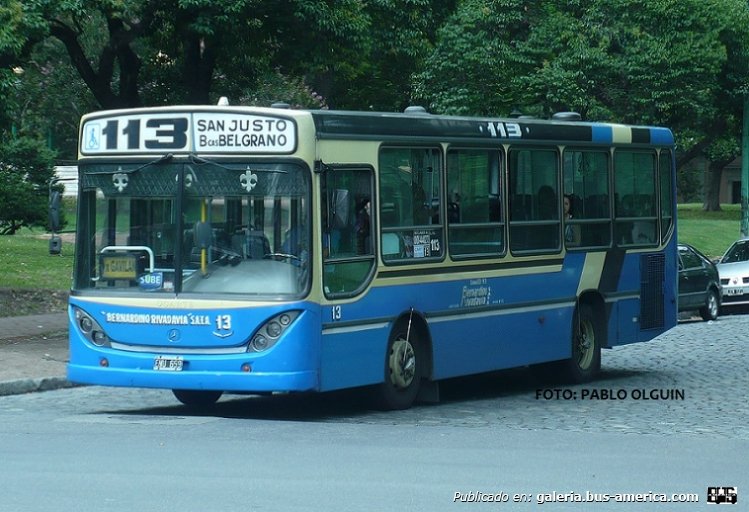 Mercedes-Benz OH 1115 L sb - Ugarte Europeo - Bernardino Rivadavia 
ENU659

Línea 113 (Buenos Aires), interno 13
