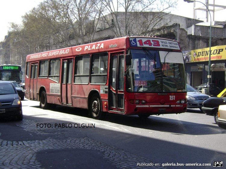 Scania - Marcopolo (en Argentina) - Plaza
Línea 143 - Interno 151

Fotografía: Pablo Olguín
