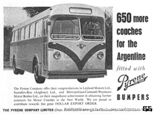 Leyland Royal Tiger - Saunders Roe (para Argentina) 
Fotografía originalmente publicada en revista: Commercial Motor
Gentileza: Christian Del Manya
