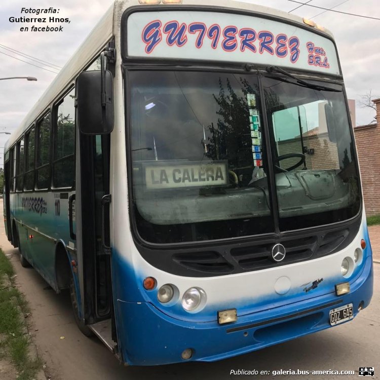 Mercedes-Benz OF 1418 - Metalpar Tronador - Gutierrez Hnos.
GDZ 645

Gutierrez (Prov. Tucumán), interno 110

Fotografía: Gutierrez Hnos, en facebook
