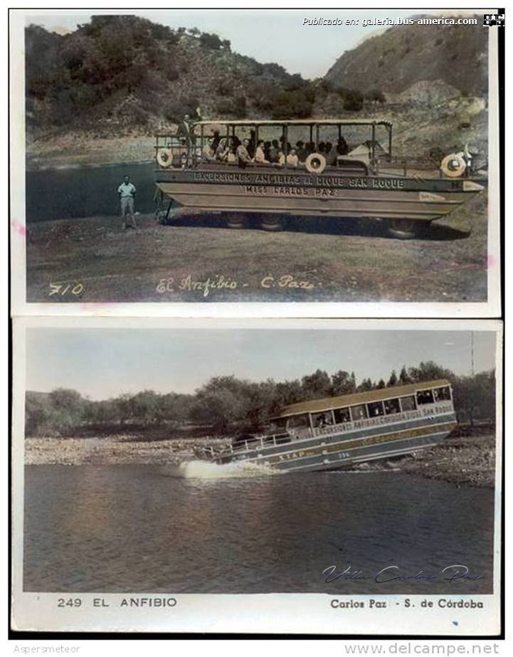 GMC Yellow DUKW 353 (en Argentina) - Miss Carlos Paz & El Cocodrilo
[url=https://bus-america.com/galeria/displayimage.php?pid=68834]https://bus-america.com/galeria/displayimage.php?pid=68834[/url]
[url=https://bus-america.com/galeria/displayimage.php?pid=68835]https://bus-america.com/galeria/displayimage.php?pid=68835[/url]

Fotógrafo: desconocido
Fotografía impresa en tarjeta postal
A la venta en: delcampe.net (Sebastián Del Campe)
Reproducción y vendedor: Måns Grebäck
Extraído de y por gentileza de: [url=https://www.facebook.com/CordobaAntiguaVillaCarlosPaz/photos/pb.100071780496566.-2207520000/1338454849595710/?type=3]Córdoba de Antaños - Villa Carlos Paz , en facebook[/url]
