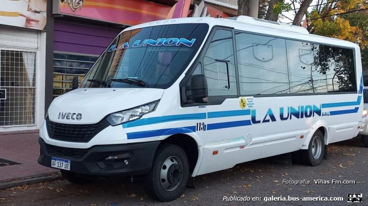 Iveco Daily 70.170 Scudato - Italbus Eurbus - La Unión
AF 137 UR

Líneas "Ugacoop" [Este] & "Colegio San Martín" [Oeste] (Gral.Alvear), interno 113
