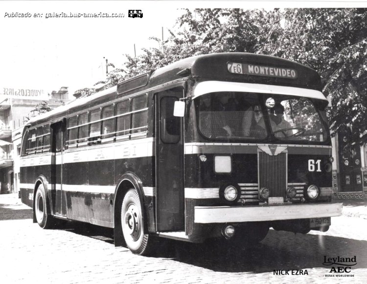 ACLO Regal Mk IV - Crosseley (en Uruguay) - COPSA 
Línea 7E6 (Montevideo), interno 61

Fotografía: Nick Ezra
Colección y gentileza: Pablo Martínez Marcote
Fotografía extraída de: [url=https://www.facebook.com/photo/?fbid=10237292108345963&set=gm.2156028878170466&idorvanity=1059093234530708]Leyland & AEC buses Worldwide[/url]
