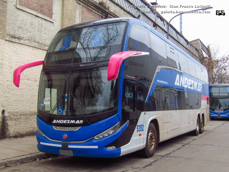 Scania K - Marcopolo G8 Paradiso 1800 DD (en Argentina) - Andesmar
[url=https://bus-america.com/galeria/displayimage.php?pid=57978]https://bus-america.com/galeria/displayimage.php?pid=57978[/url]
[url=https://bus-america.com/galeria/displayimage.php?pid=57974]https://bus-america.com/galeria/displayimage.php?pid=57974[/url]
[url=https://bus-america.com/galeria/displayimage.php?pid=57979]https://bus-america.com/galeria/displayimage.php?pid=57979[/url]

Andesmar, interno 5352

Fotografía y gentileza: Gian Franco Luchetti
