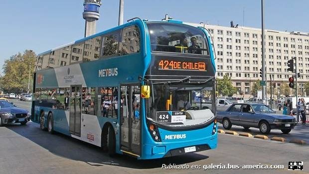 Alexander Dennis Enviro 500 (en Chile) - Metbus
FLXT45
http://galeria.bus-america.com/displayimage.php?pid=42592

Línea 424 (Santiago)

Fotografo: desconocido
Fotografía: Ministerio de Transportes de Chile
Extraída de: http://www.24horas.cl/nacional/como-es-el-bus-de-dos-pisos-del-transantiago-2322261
