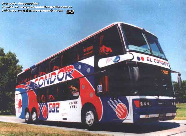 Eurobus Max Cielo - El Condor
El Cóndor, interno 592

Fotógrafo: desconocido
Fotografía: El Cóndor E.T.S.A.
Extraído de: www.elcondorlaestrella.com.ar
