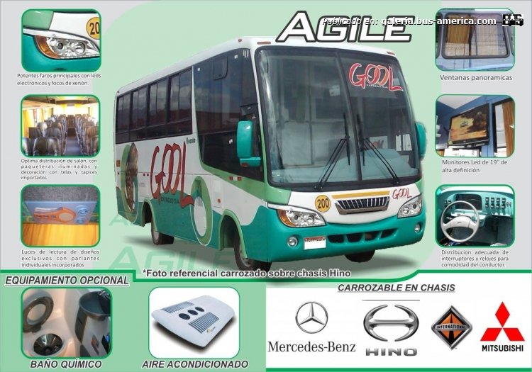 Hino - Wanka Agile - Gool
Folleto: Wanka Buses & Carrocerías
