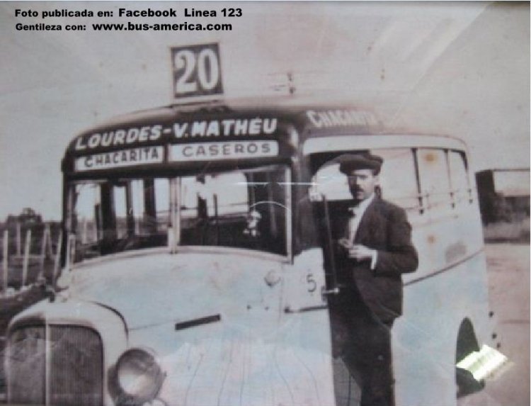 Chevrolet (G.M.C.) - La Maravilla - Línea 20
Línea 20 (Luego Línea 123) - Interno 5

Fotografía gentileza de la Linea 123, tomada de su sitio en Facebook

http://galeria.bus-america.com/displayimage.php?pid=32126
Palabras clave: Tom / 123