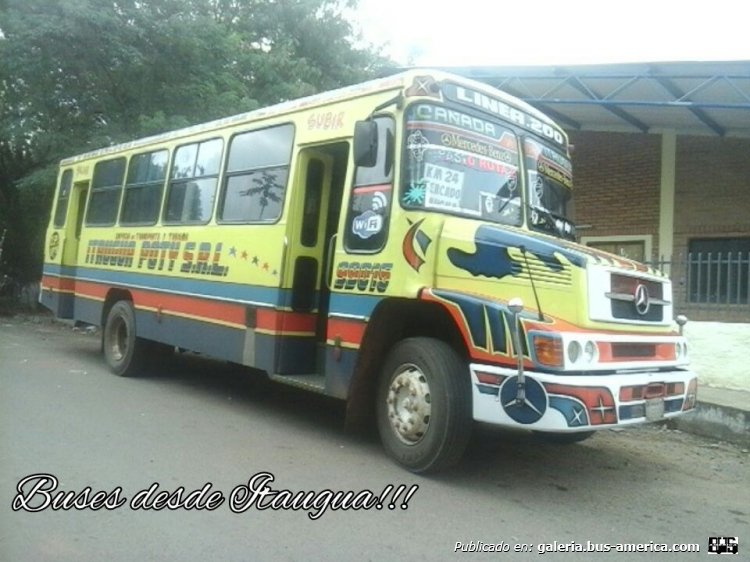 Mercedes-Benz L 1418 - El 14 - Itagua Poty
Fotografía y gentileza: Luis Mereles
Extraído de: Buses desde Itaguá, en facebook.com

Línea 200 (Itaguá), unidad 99015
Ex línea 165 (Asunción), unidad 062
